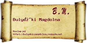 Bulyáki Magdolna névjegykártya