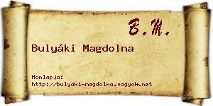 Bulyáki Magdolna névjegykártya