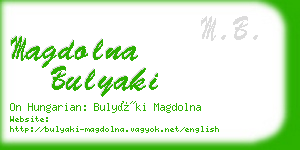 magdolna bulyaki business card